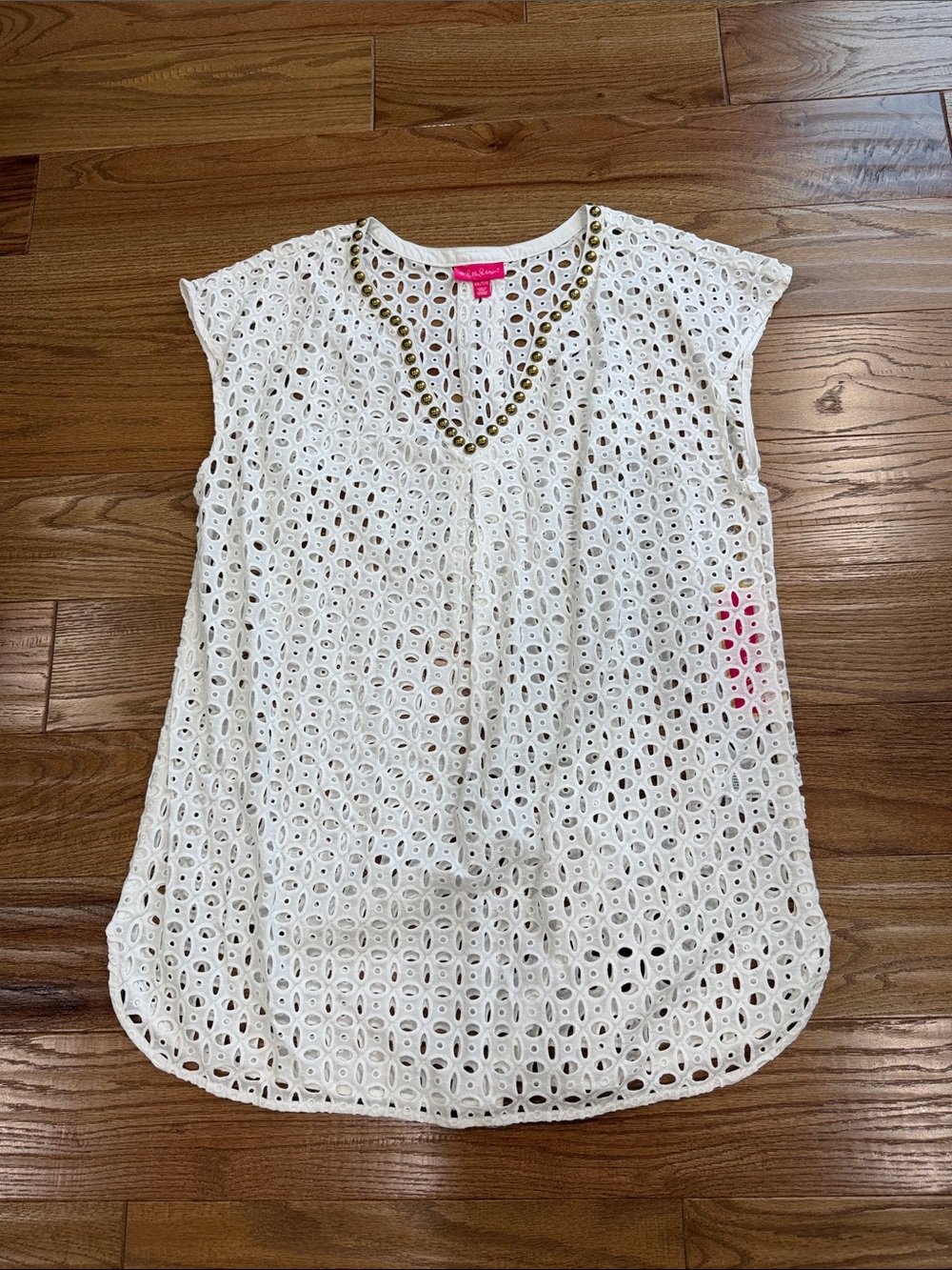 Lilly Pulitzer White Eyelet Tunic Coverup XXL